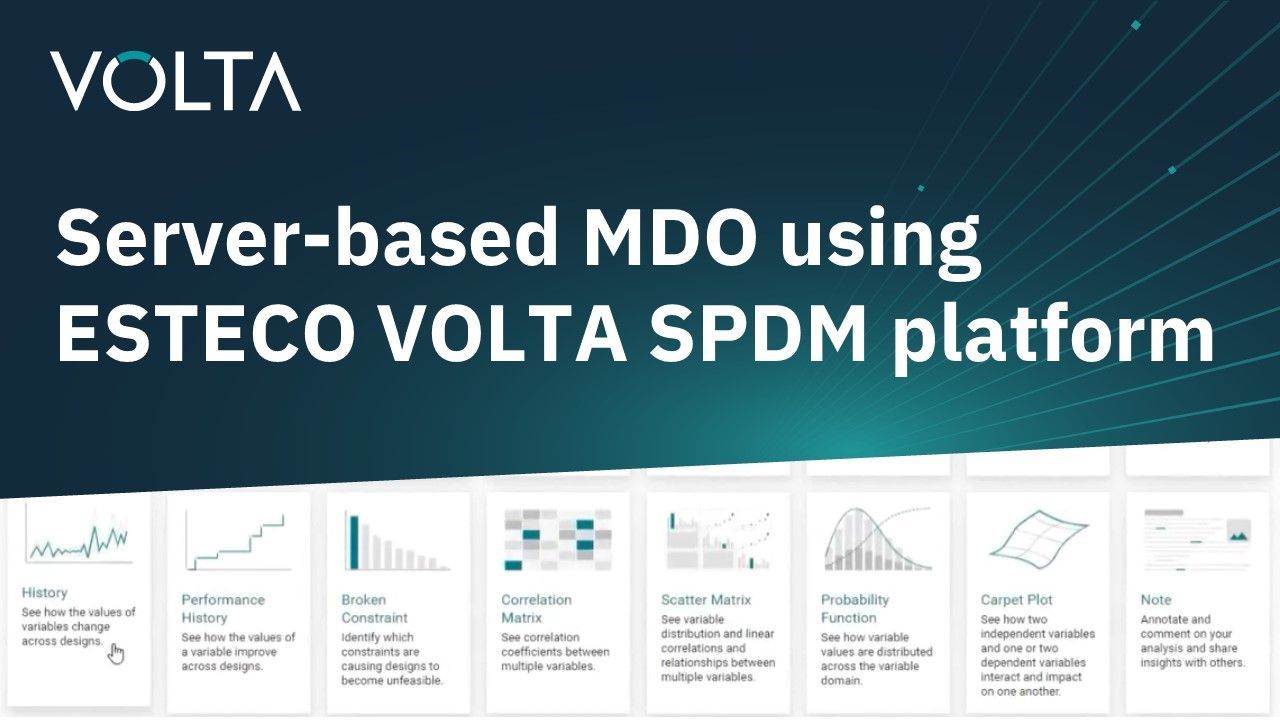 VOLTA Served-based MDO using ESTECO VOLTA SPDM platform
