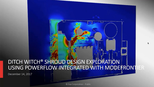Ditch Witch* ESTECO shroud design exploration using powerflow integrated with modeFRONTIER